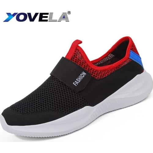 Summer Fashion Men Shoes Casual Flats Shoes Men Breathable Slip Mesh Footwear Lace Up Leisure Male Sneakers Plus Size 39-46