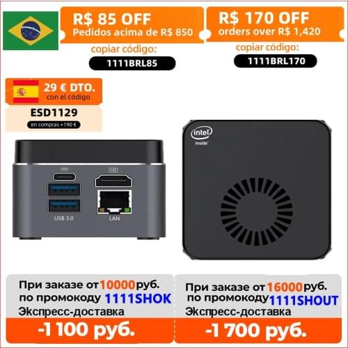 GMK Intel Celeron J4125 Windows 10 Mini PC 8GB DDR4 128GB 256GB 512GB SSD 2.4G 5.0G WiFi Bluetooth 4.2 4K HD Mini Computer