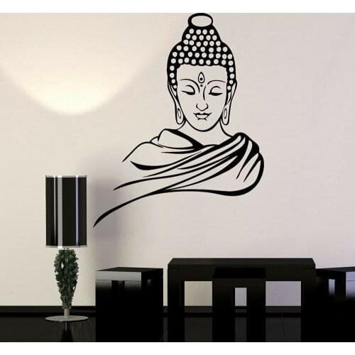Buddha Wall Stickers Religion Buddhism Meditation Vinyl Wall Decal for Yoga Studio Home Interior Decoration Accessories X754