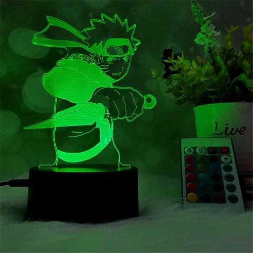 Anime Figure Manga 3D Nightlight Table Lamp Light Led Home Interior Gift Valentines Day Room Festoon Childrens Desk Night for