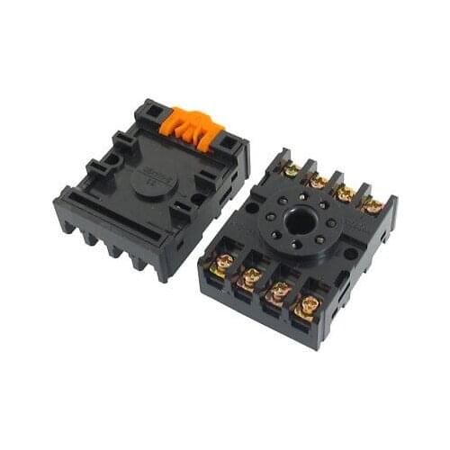 2 Pcs 8 Pin Screw Terminals Relay Base Socket PF083A for Time Delay