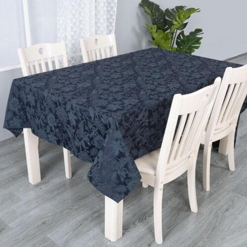 Polyester Cotton Retro Style Jacquard Tablecloth 140*240cm Table Cover Accessories