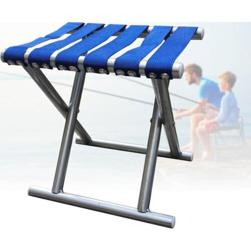 Folding round tube Maza rest stool, portable outdoor camping bench, round tube folding fishing chair, outdoor light cushion