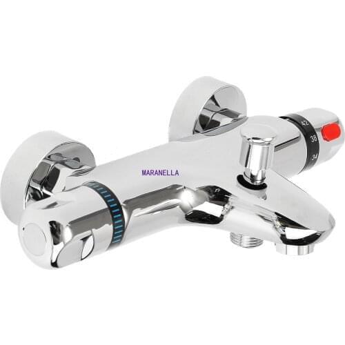 Bathroom Thermostatic Mixer Tap Hot And Cold Bathroom Mixer Mixing Valve Bathtub Faucet Thermostatic Shower Faucets Set