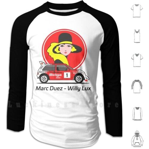 Marc Duez 6r4 Hoodies Long Sleeve Belga Team Duez Marc Metro 6r4 Austin Rally Wrc Belgique Belgium