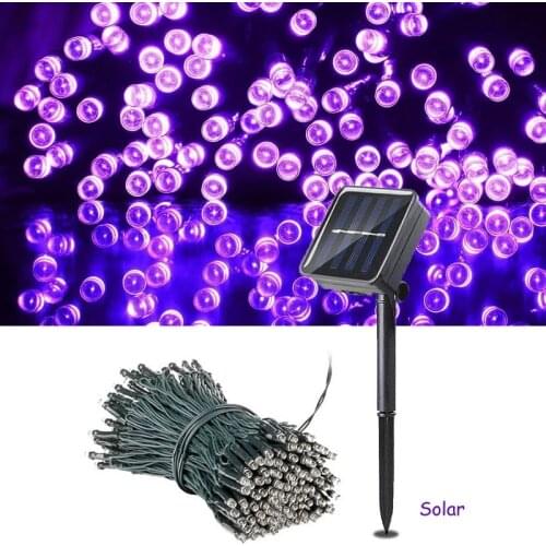 Outdoor Solar Light Garden Warm White/Purple/RGB LED Strip String Fairy Lights 22M Solar Lamp Waterproof Garland Christmas Decor
