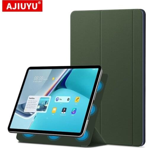 AJIUYU Smart Case For Huawei MatePad 11 2021 DBY-W09 DBY-L09 10.95" Tablet Stand Cover Strong Magnetic Adsorption Protector Case