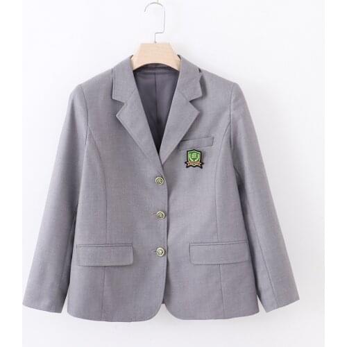 Spring Autumn Formal Blazers Japanese Preppy Style Men Women Long Sleeve pocket Suit Jackets Coat High School DK JK Uniforms