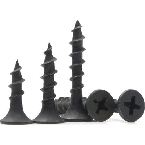 M4 Drywall Screws Strengthened Carbon Steel Black Phosphating Drywall Self Tapping Screw M4 x 16 20 25 30 35 40 50 60 70mm