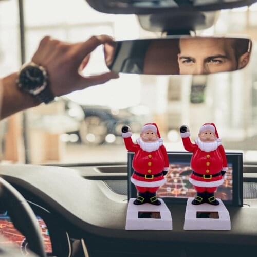 Shaking His Head Santa Car Interior Decoration Solar Santa Dancing Toy Auto Internal Festive Mini Doll Decorating Car Accessorie