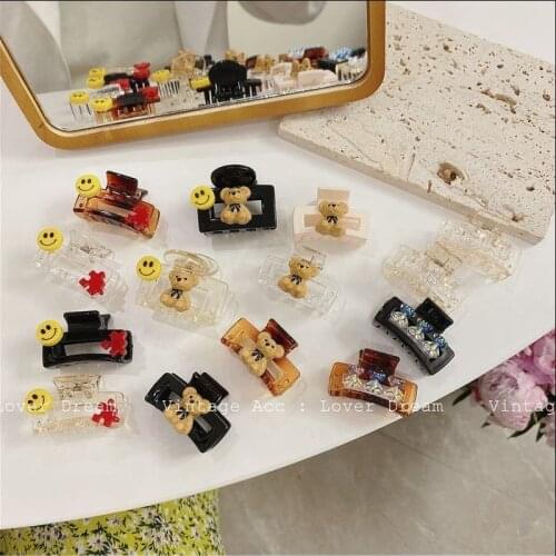 Cute Bear Hairclip Girl Hair Accessoires Hair Clips Korean Style Ins Small Catch Clip Ponytail Clip Women Bath Fashion Gift Emo