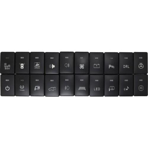 1PC BSM DRL LED Parking radar Battery power supply Steering Sheel music Switch Button For Mitsubishi Outlander 13-20