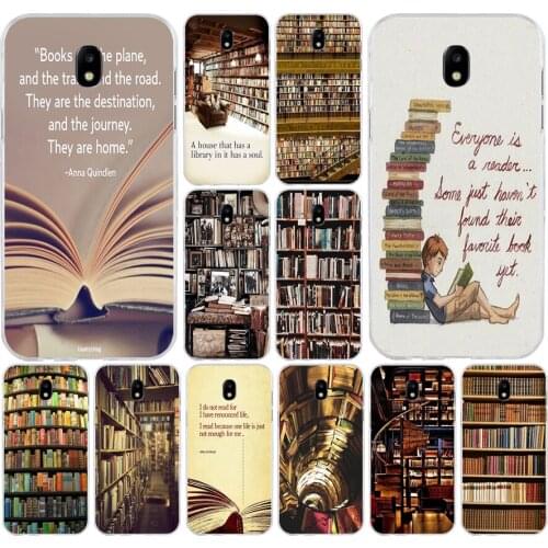 139 Retro Book Shelf Bookshelf Library Soft Silicone Tpu Cover phone Case for Samsung j3 j5 j7 2016 2017 a3 2016 a5 2017 a6 2018