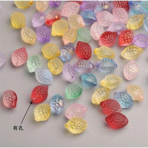 20/40Pcs 14x11mm Gradient Color Czech Lemon Shape Glass Lampwork Beads For DIY Jewelry Making Handmade DIY Earring Accessories
