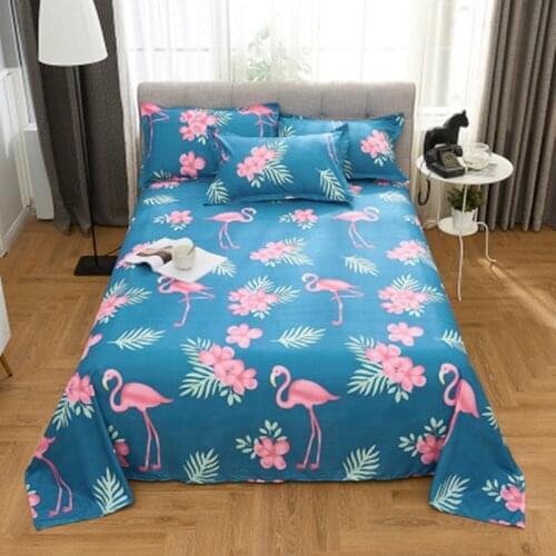 3PCS/Set Bed Sheet Mod 1XBed Sheets 2Pillowcase For King/Queen Size Single Home 1.5M/1.8/2M Bed Bedding Cover Soft Flat Sheet