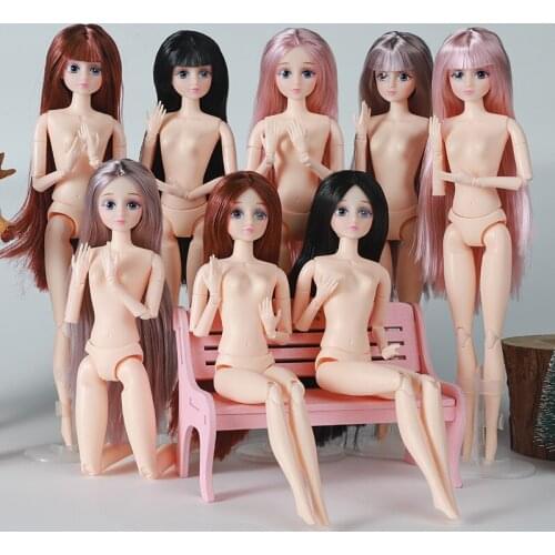 30cm Fashion Dolls Toys for Girls BJD Doll 1/6 20 Joints Make-up 2D Eyes Dress Up Beautiful Princess Baby Plastic Body DIY Toy