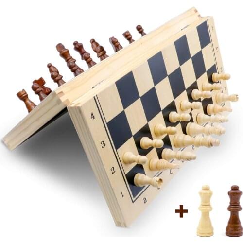 39x39 CM Wooden Magnetic Chess Set Solid Wood Foldable Adult Chess Board Game Entertainment Children Travel Gifts Chess Set