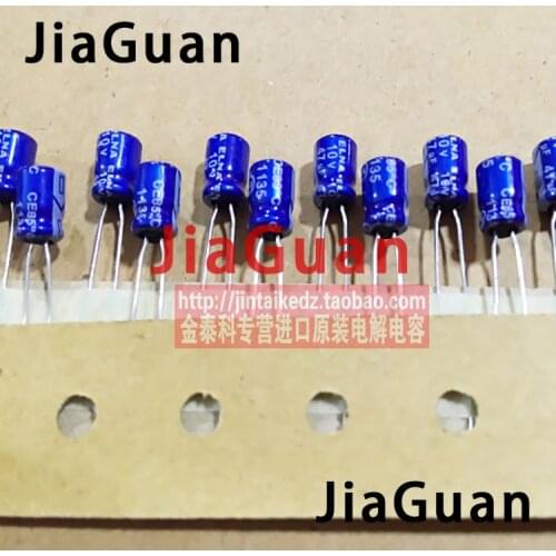 50pcs NEW ELNA RE3 10V47UF 5X7MM audio electrolytic capacitor 47uF/10V blue robe 10V 47UF Replaces 47UF 6.3V