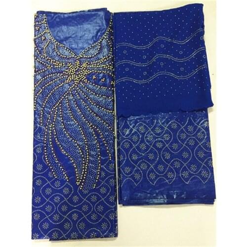 STILL FLY royal blue lace fabric bazin brode fabric 2018 hot sale fashion basin riche fabric with beads and stones 7yards/lot