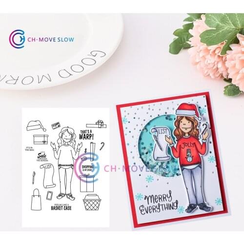CH HOLIDAY SHOPPER Metal Cutting Dies and stamps DIY Scrapbooking Card Stencil Paper Craft Handmade