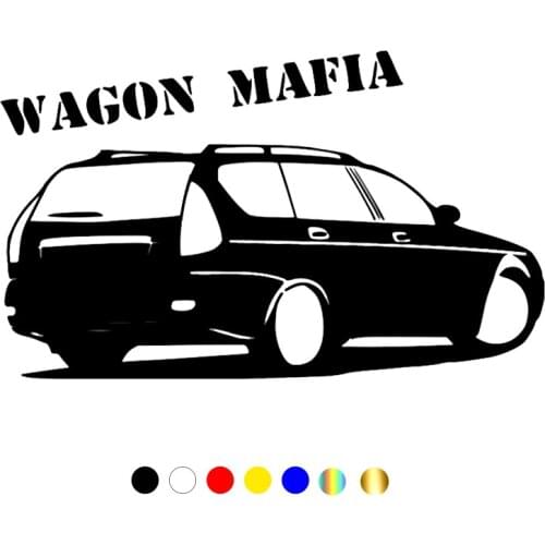 CS-221#12*20cm Wagon mafia funny car sticker and decal silver/black vinyl auto car stickers