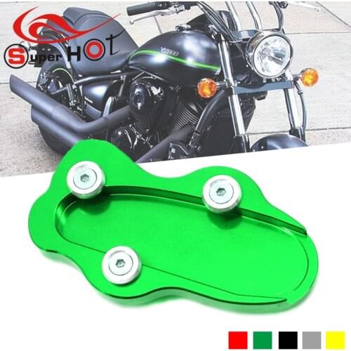 For Kawasaki VN900 CLASSIC CUSTOM 2007-2016 Motorcycle Accessories CNC Alunimun Kickstand Plate Pad Stand Enlarger