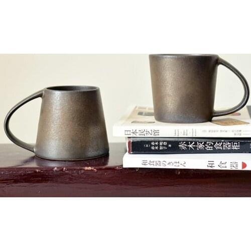 Porcelain Mug Vintage decor presents gift milk coffee breakfast cups brown color