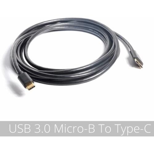 USB C to Micro USB 3.0 Cable (USB C to USB Micro B 3.0, Micro USB 3.0 to USB-C) in Black 1.8m 3m 5m /6FT/ 10FT/ 16FT