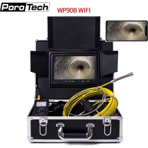 WP90B Sewer Camera Wireless WiFi Drain Pipe Inspection Camera for Android/iOS Pipeline Endoscope Industrial Plumbing Borescope