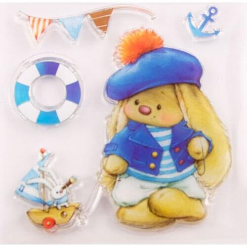 Kawaii Bear Transparent Clear Silicone Stamp Seal DIY Scrapbooking Rubber Hand Account Photo Album Diary Decor Reusable 10*10cm