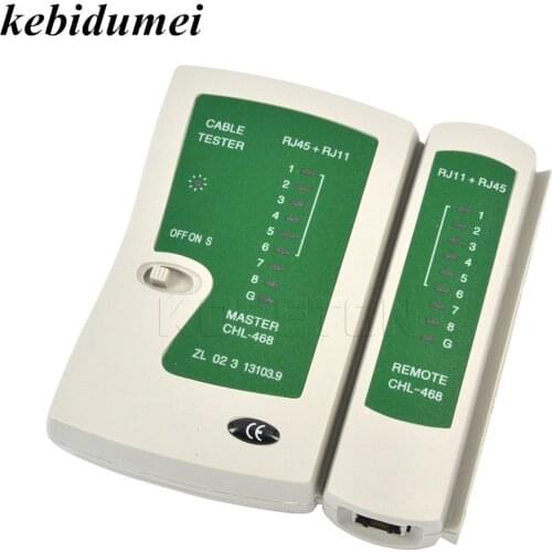 Kebidumei Professional Network Cable Tester RJ45 RJ11 RJ12 CAT5 UTP LAN Cable Tester Detector Remote Test Tools Networking