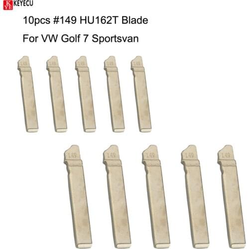 KEYECU 10pcs/ lot Replacement Flip Floding Remote Car Key HU162T Blade For V W Volswagen Golf 7 Sportsvan Auto New #149