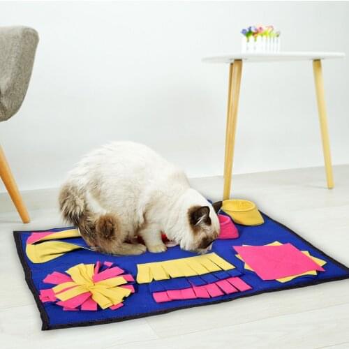 Pet Dog Sniffing Mat Dog Puzzle Toy Pet Snack Feeding Mat Boring Interactive Game Training Blanket Snuffle Feeding Training Mats