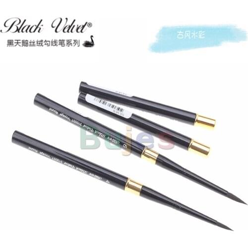 Silver Brush Limited 3100S Black Velvet Voyage Travel Round Paint Brush for Watercolor, Detail and Line Brush,Short Handle