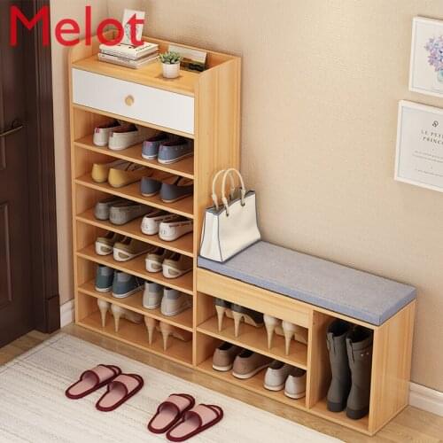 Multi-Layer Shoe Rack Simple Household Economical Entrance Sitting Shoe Cabinet Shoe Changing Stool Dormitory Large Capacity