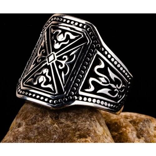 925 sterling silver Turkish handmade jewelry special motif mens ring all size