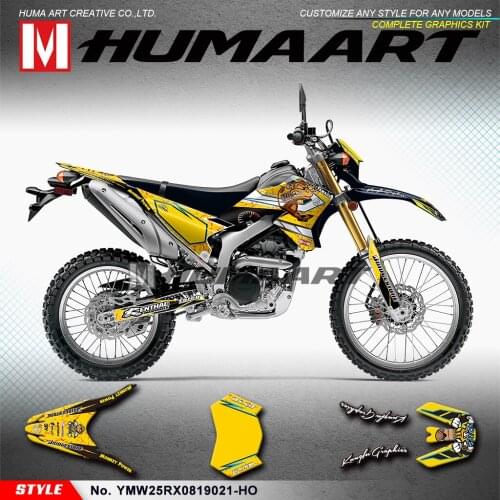 HUMAART MX Decals Custom Stickers Kit Graphics for WR250R WR250X WR 250 R X 2008 to 2020 2015 2016 2017 2018 2019 2020