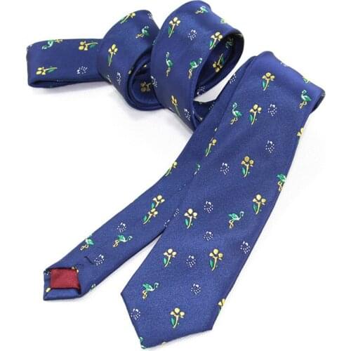 New Fashion Ties for Men 6cm Casual Cute Flower Car Printing Narrow Tie Man School Accessories for Clothes Neck Accessories