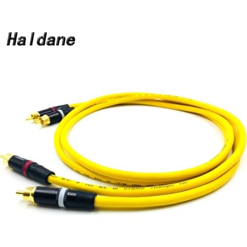 Haldane Pair RCA Reference Interconnect Cable 2 RCA to 2 RCA Audio Cable with VDH Van Den Hul 102 MK III Cable