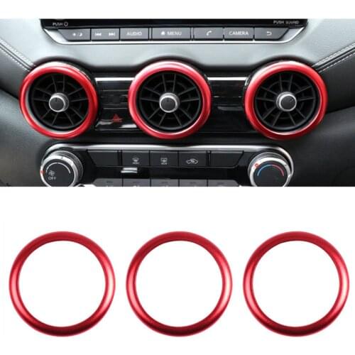 Car Dashboard Air Vent Red Trim Cover Trim 3pcs For Nissan Sentra 2020 Car modification Auto parts