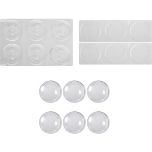 Door Stop Transparent Soft Silicone Wall Protector Door Handle Bumper Protective Plug Non-Slip Self-Adhesive Round Doors