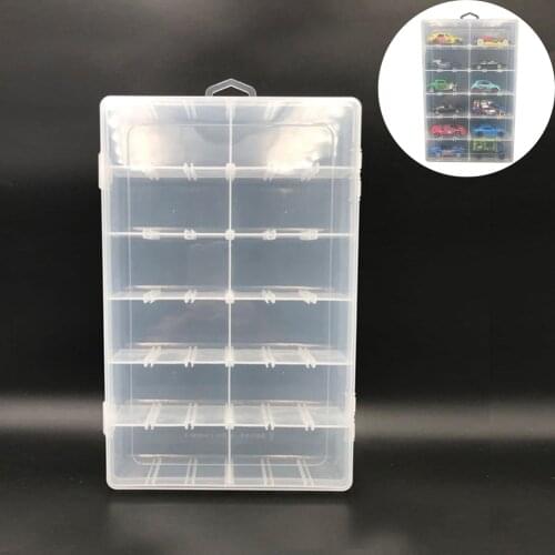 12 Grids PVC Toy Car Display Boxes For 1:64 Model Car Toy Display Box Transparent Storage Cases