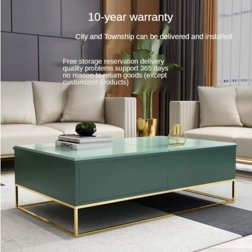 Light Luxury TV Cabinet Tea Table Combination Nordic Style Stainless Steel Living Room Simple Post-Modern Floor Cabinet Plate