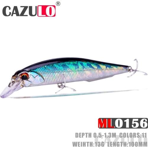 Floating Minnow Fishing Accessories Lures Isca Artificial Weights 13g 10cm 0.5-1.3m Baits Wobblers Pesca Pike Fish Tackle Leurre
