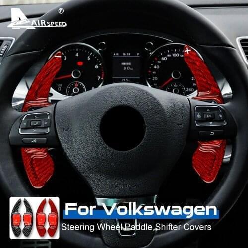 Carbon Fiber for Volkswagen VW Beetle Sharan CC Scirocco Tiguan Touareg Golf 6 Accessories Car Steering Wheel Extension Paddle