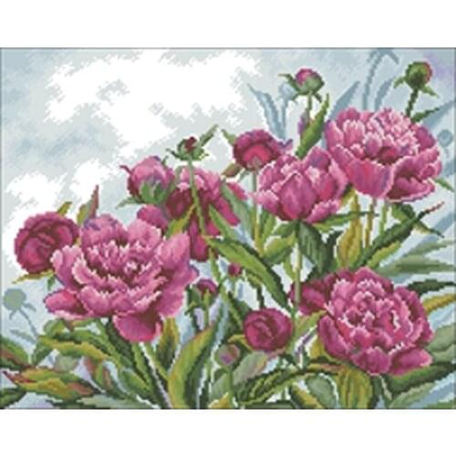 Peony patterns Counted Cross Stitch 11CT 14CT 18CT DIY Chinese Cross Stitch Kits Embroidery Needlework Sets home decor