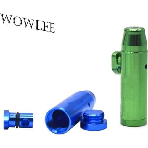 1pc 16mmx47mm Plastic/ 19mmx53mm Metal Snuff Dispenser Bullet Rocket Snorter Sunff Sniffer