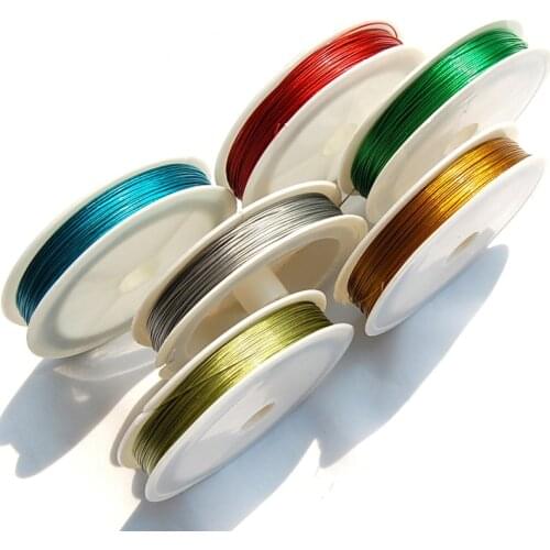 1PCS Red Yellow Blue Green Gray 30M/Roll 0.6mm Rubber Coating Lead Sealing Wire with Various Seal 7 Shares Stainless Steel Wire