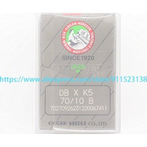 100 Pieces Needles Genuine Japan Organ Embroidery Needle DB X K5 Size 70/10 B For Tajima Barudan SWF China Embroidery Machine