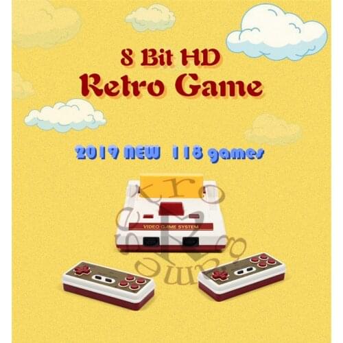 2019 NEW 118 HD+AV Games 8 Bit Retro Game Vidoe console wireless controller video game console everdrive tv game